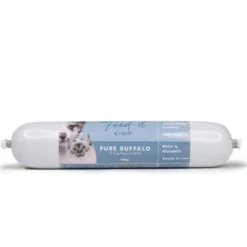Outlet Feedit & Treat Pure Buffalo 400 g - naturlig bøffelpølse til hund og kat Snacks Til Hvalpe - Lækre Godbidder Til Træning Og Forkælelse|Hundeguf Og Tyggeben Til Hunde