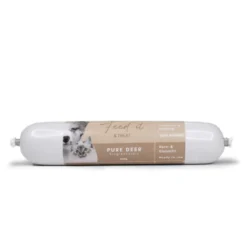 Best Feedit & Treat Pure Deer 400 g - naturlig hjorteskærepølse til hund og kat Snacks Til Hvalpe - Lækre Godbidder Til Træning Og Forkælelse|Hundeguf Og Tyggeben Til Hunde