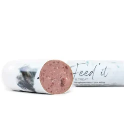 Feedit & Treat Pure Lamb 400 g - naturlig lammepølse til hund og kat Snacks Til Hvalpe - Lækre Godbidder Til Træning Og Forkælelse|Hundeguf Og Tyggeben Til Hunde
