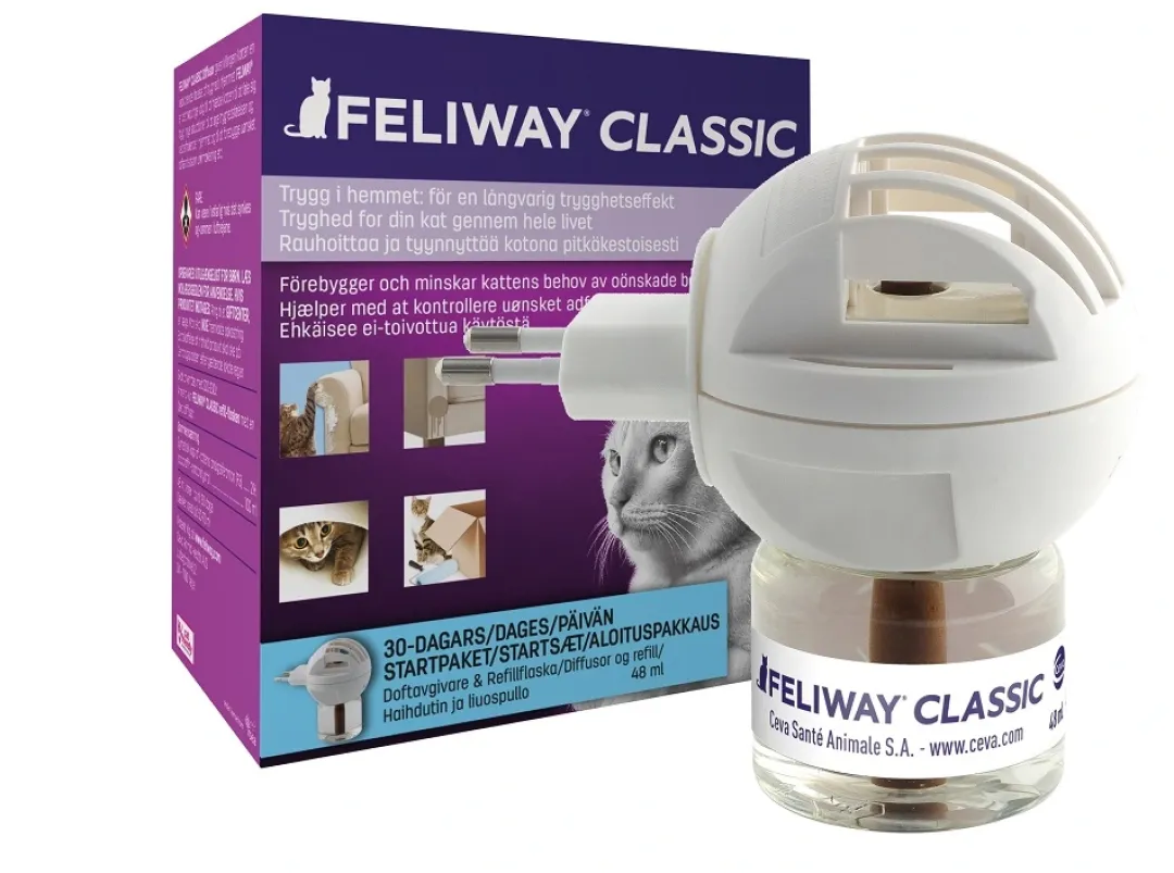 Clearance Classic diffusor med flaske 48 ml Plejemidler Til Katte|Pleje Og Trivsel Til Killinger - Sundhed Pels Og Velvære
