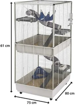 Online Furet Tower Fritte gnaverbur (75 x 80 x 161 cm) Bure & Tilbehør Til Gnavere & Kaniner