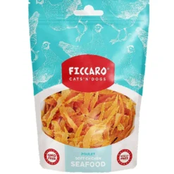 Sale FICCARO Hundesnack Kylling Soft Seafood - bløde kyllingesnacks 100 g Snacks Til Hvalpe - Lækre Godbidder Til Træning Og Forkælelse|Kattefoder & Snacks