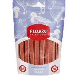 Clearance FICCARO Hundesnack Lam & And Fillet - lam og and i fileter 100 g Snacks Til Hvalpe - Lækre Godbidder Til Træning Og Forkælelse|Kattefoder & Snacks