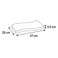 Discount Kwano kradsebræt 47 x 25 x 5,5 cm Kradsetræer Og Klatremøbler Til Kat|Kradsetræ Til Killinger - Leg Træning Og Klopleje I Et