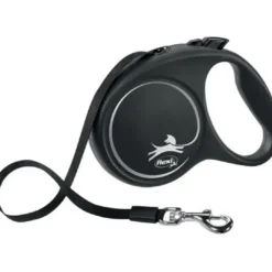 Clearance Flexi Black Design bånd M 5 meter 25 kg sort Hundesnor I Mange Varianter Og Materialer|Hundesnor Til Hvalpe