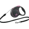 Flexi Black Design bånd S 5 meter 12 kg pink Hundesnor I Mange Varianter Og Materialer|Hundesnor Til Hvalpe