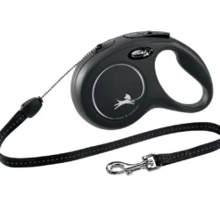 Flexi Classic hundesnor M 8 meter 20 kg sort Hundesnor I Mange Varianter Og Materialer|Hundesnor Til Hvalpe