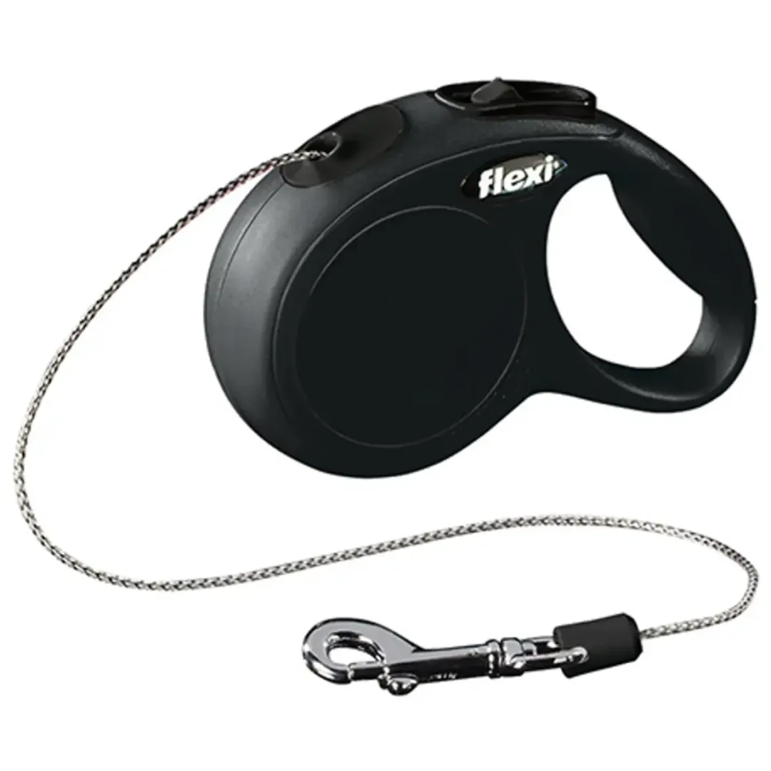 Outlet Flexi New Classic XS Hundeline Sort 3 m - maks 8 kg Hundesnor I Mange Varianter Og Materialer|Hundesnor Til Hvalpe