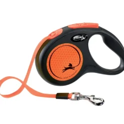Sale Flexi New Neon bånd M 5 meter 25 kg orange Hundesnor I Mange Varianter Og Materialer|Hundesnor Til Hvalpe