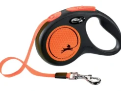 Outlet Flexi New Neon bånd S 5 meter 15 kg orange Hundesnor I Mange Varianter Og Materialer|Hundesnor Til Hvalpe