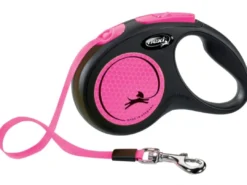 Outlet Flexi New Neon bånd S 5 meter 15 kg pink Hundesnor I Mange Varianter Og Materialer|Hundesnor Til Hvalpe
