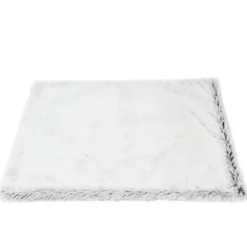 Best Fluffy hundetæppe 100x70 cm frossen hvid til hund - blødt og skridsikkert underlag Hundesenge Og Kurve Til Hunde - Bløde Og Komfortable|Sovepladser Til Hvalpe - Hundesenge, Kølemåtter Og Trygge Hvilesteder