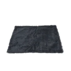 New Fluffy hundetæppe 100x70 cm koksgrå til hund - blødt underlag med skridsikker bund Hundesenge Og Kurve Til Hunde - Bløde Og Komfortable|Sovepladser Til Hvalpe - Hundesenge, Kølemåtter Og Trygge Hvilesteder