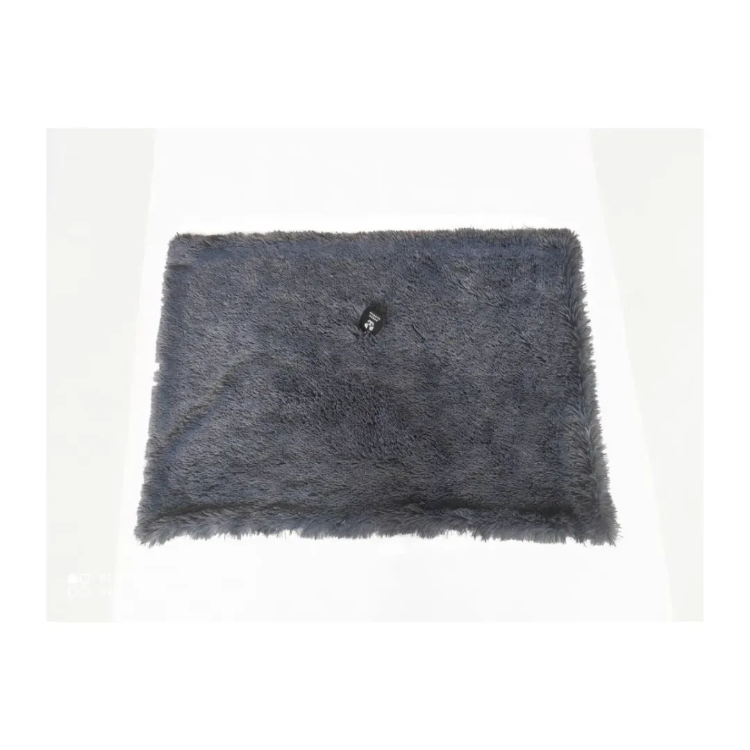New Fluffy hundetæppe 100x70 cm koksgrå til hund - blødt underlag med skridsikker bund Hundesenge Og Kurve Til Hunde - Bløde Og Komfortable|Sovepladser Til Hvalpe - Hundesenge, Kølemåtter Og Trygge Hvilesteder