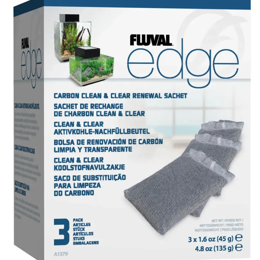 Online Edge Aktivt Kul 3 x 45 g Reservedele Til Akvarier|Filtermaterialer Til Akvariepumper