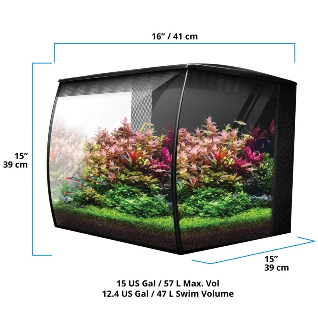 Outlet Flex akvarium 2.0 57 Liter Sort Akvarier