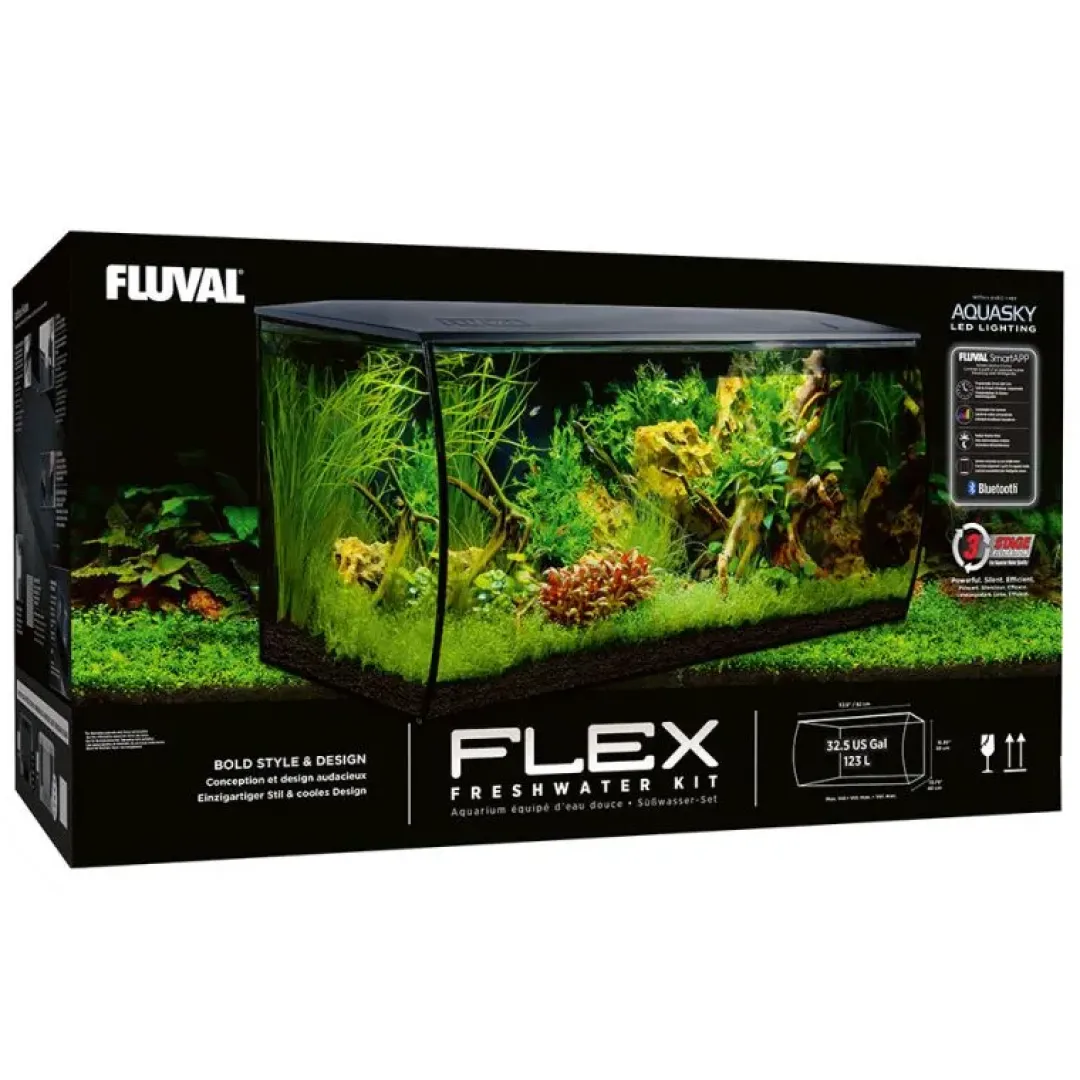Hot Flex akvarium 123 Liter Sort Akvarier