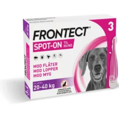 Clearance Frontect spot on 3 x 4 ml til hunde 20-40 kg - effektiv beskyttelse mod parasitter Plejemidler Til Hund Med Fokus På Sundhed Og Velvære