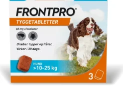 Hot FRONTPRO 68 mg tyggetabletter 10-25 kg Plejemidler Til Hund Med Fokus På Sundhed Og Velvære