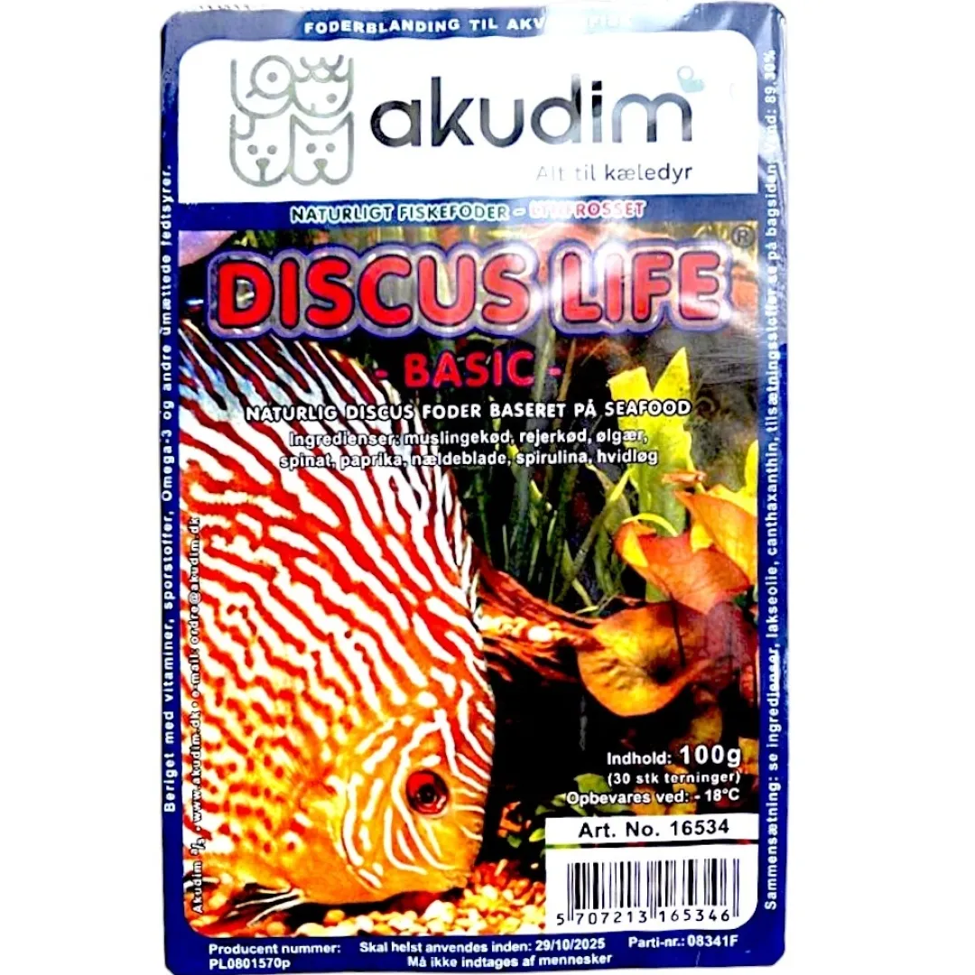 Sale Frostfoder AK Discus Life Basic 100 g Fiskefoder Til Ferskvandsfisk