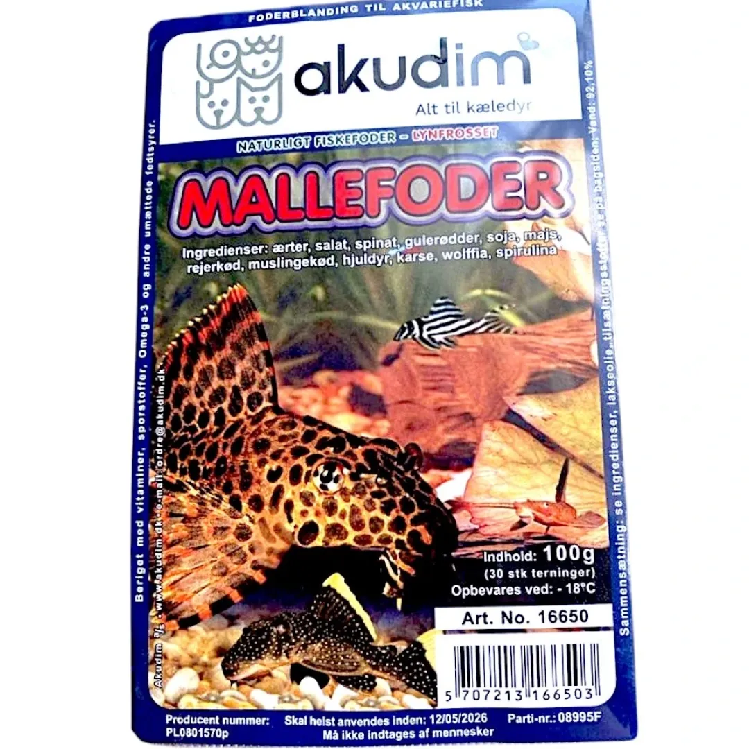 Outlet Frostfoder AK Mallefoder 100 g Fiskefoder Til Ferskvandsfisk