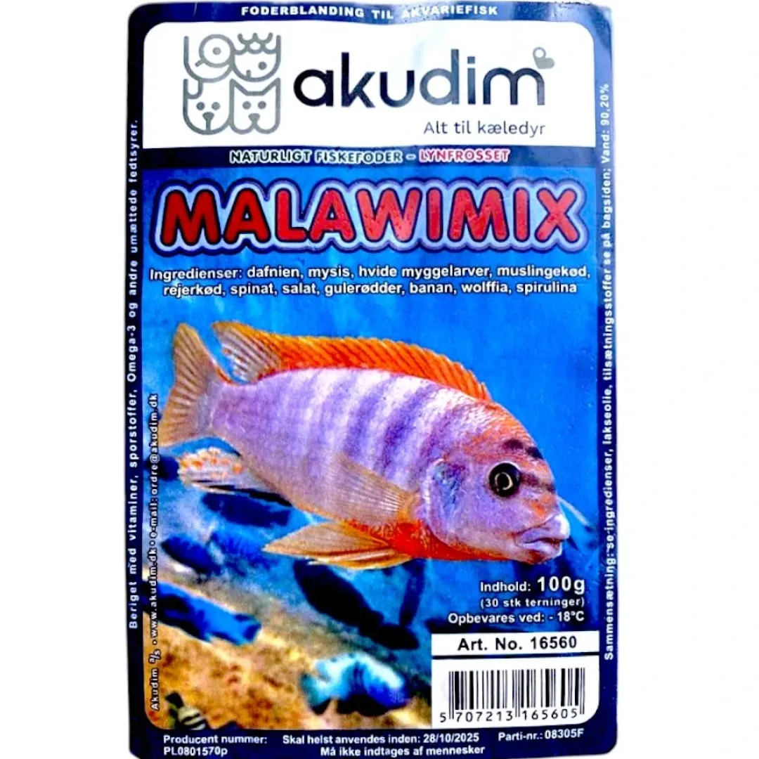 Frostfoder Malawimix 100 g Fiskefoder Til Ferskvandsfisk