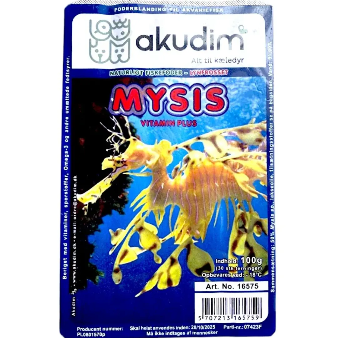 New Frostfoder Mysis 100 g Fiskefoder Til Ferskvandsfisk|Fiskefoder Til Saltvandsfisk