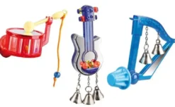 Sale Fuglelegetøj Musik harpe, tromme eller guitar Fuglelegetøj