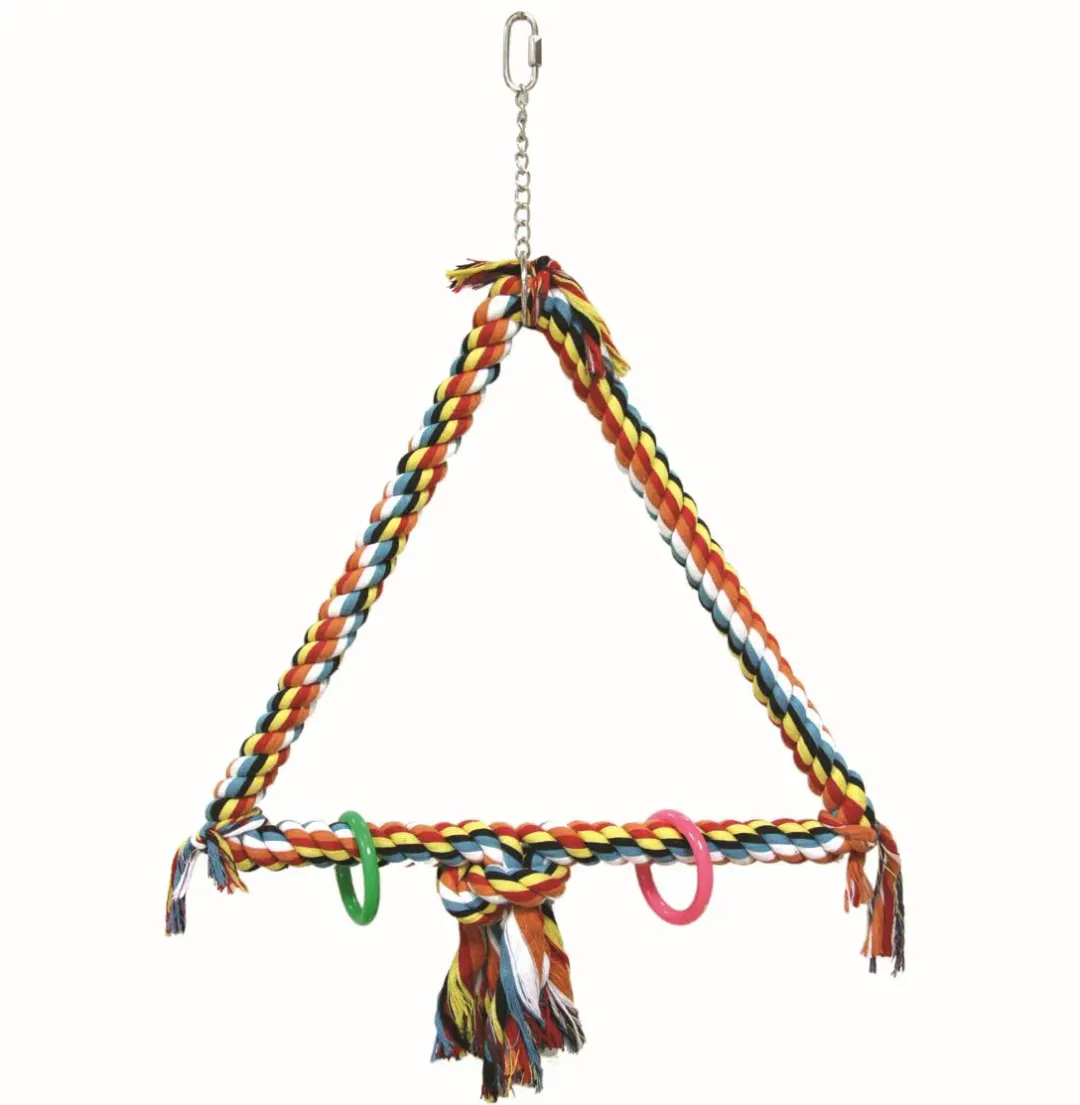 Discount Fuglelegetøj Triangle Swing XXL - Aktiv gynge og klatring til fugle Fuglelegetøj