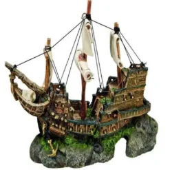 Outlet Gammelt krigsskib med kanoner 33 x 13 x 23 cm Aquascaping