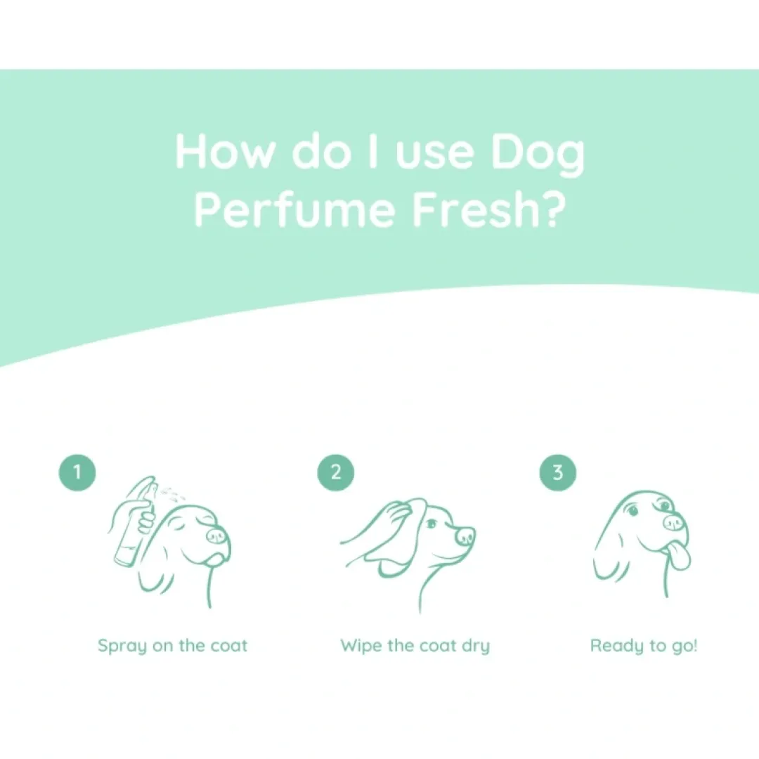 Clearance Hunde Parfume Fresh 100 ml Plejemidler Til Hund Med Fokus På Sundhed Og Velvære