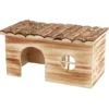 Outlet Grete hus i brændt træ 45x28 cm Træ- Og Høhuse Til Gnavere Og Kaniner
