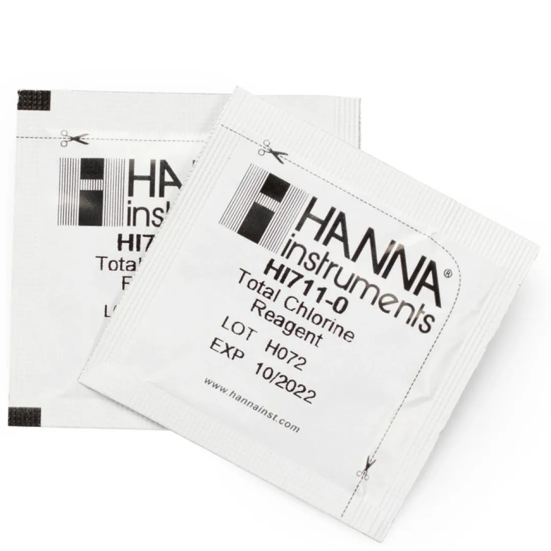 Clearance Hanna Free Chlorine Reagents LR, 0.00 to 2.50 mg/l - 25 pcs Måleudstyr Til Akvarium