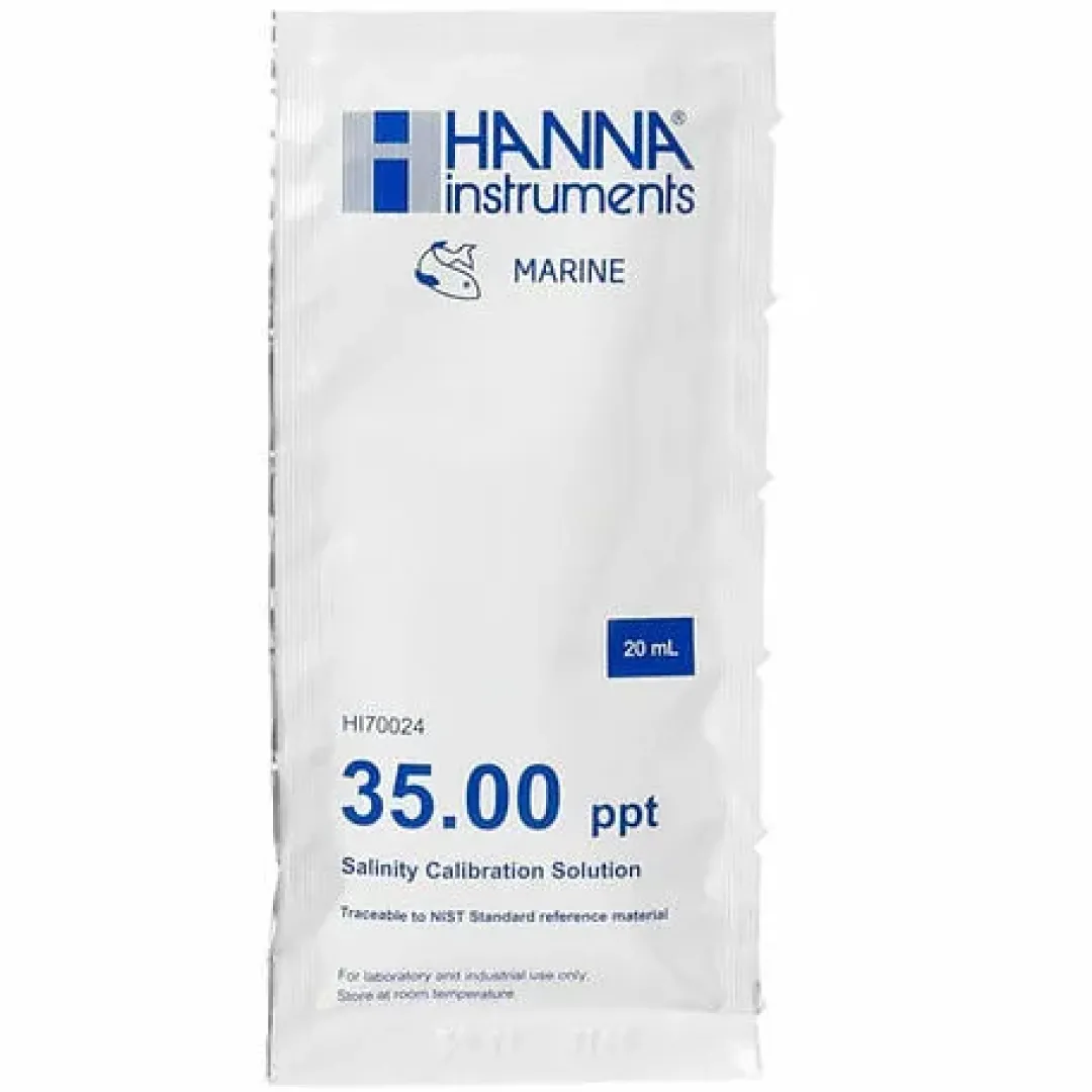 Online Hanna Kalibreringsløsning tilSalinitet 35ppt (g/l) 20 ml Måleudstyr Til Akvarium