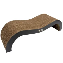 Sale HappyCat ARCHIE Kradse Lounge 2i1 75x18 og 5x25 cm Sort Pap-kradsebræt Kradsetræer Og Klatremøbler Til Kat|Kradsetræ Til Killinger - Leg Træning Og Klopleje I Et