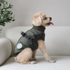 Online Hundejakke Thor med indbygget sele Grøn L Hundetøj Til Hvalpe - Varme Dækkener Og Sko Til Trygge Gåture|Hundetøj Til Alle Hunde Med Varme Dækkener Og Sko