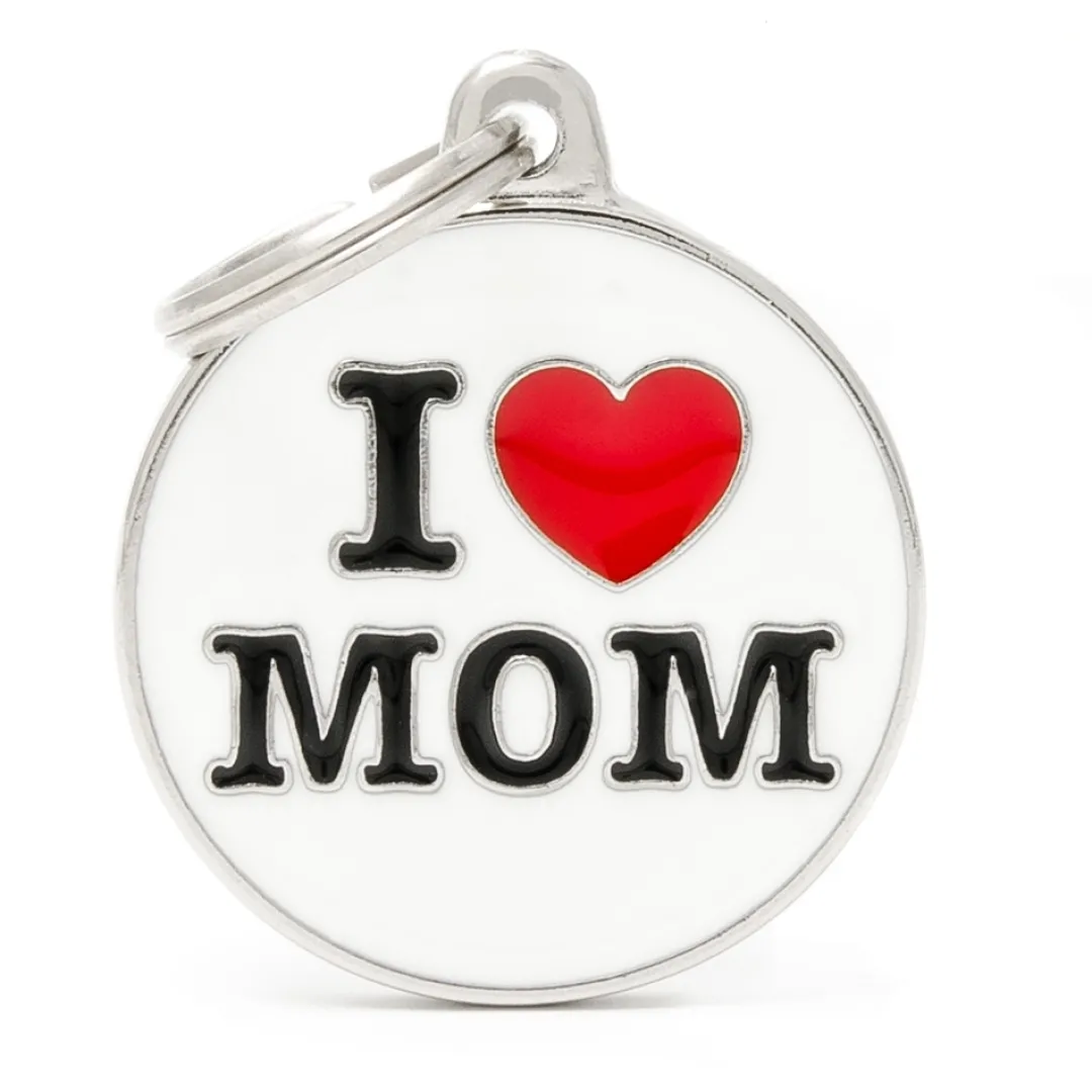 Sale Hundetegn My Family I Love Mom Hundetegn Til Hvalpe - Sikkerhed Og Tryghed Hvis Hvalpen Løber Væk|Hundetegn Og Smykker Med Stil Og Sikkerhed