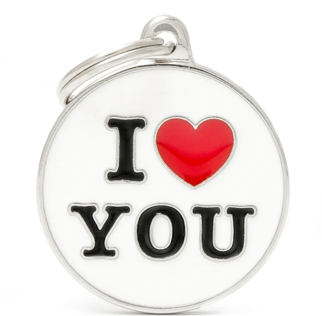 Best Hundetegn My Family I Love You Hundetegn Til Hvalpe - Sikkerhed Og Tryghed Hvis Hvalpen Løber Væk|Hundetegn Og Smykker Med Stil Og Sikkerhed