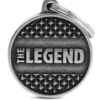 Best Hundetegn My Family The Legend cirkel lille sølv Hundetegn Til Hvalpe - Sikkerhed Og Tryghed Hvis Hvalpen Løber Væk|Hundetegn Og Smykker Med Stil Og Sikkerhed