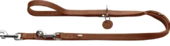 New Aalborg læderline 20 mm Cognac Førerline Hundesnor I Mange Varianter Og Materialer|Hundesnor Til Hvalpe