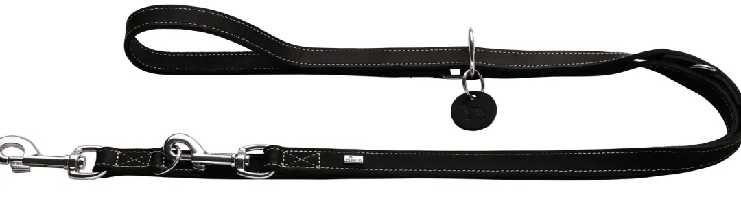 New Aalborg læderline 20 mm Sort Førerline Hundesnor I Mange Varianter Og Materialer|Hundesnor Til Hvalpe