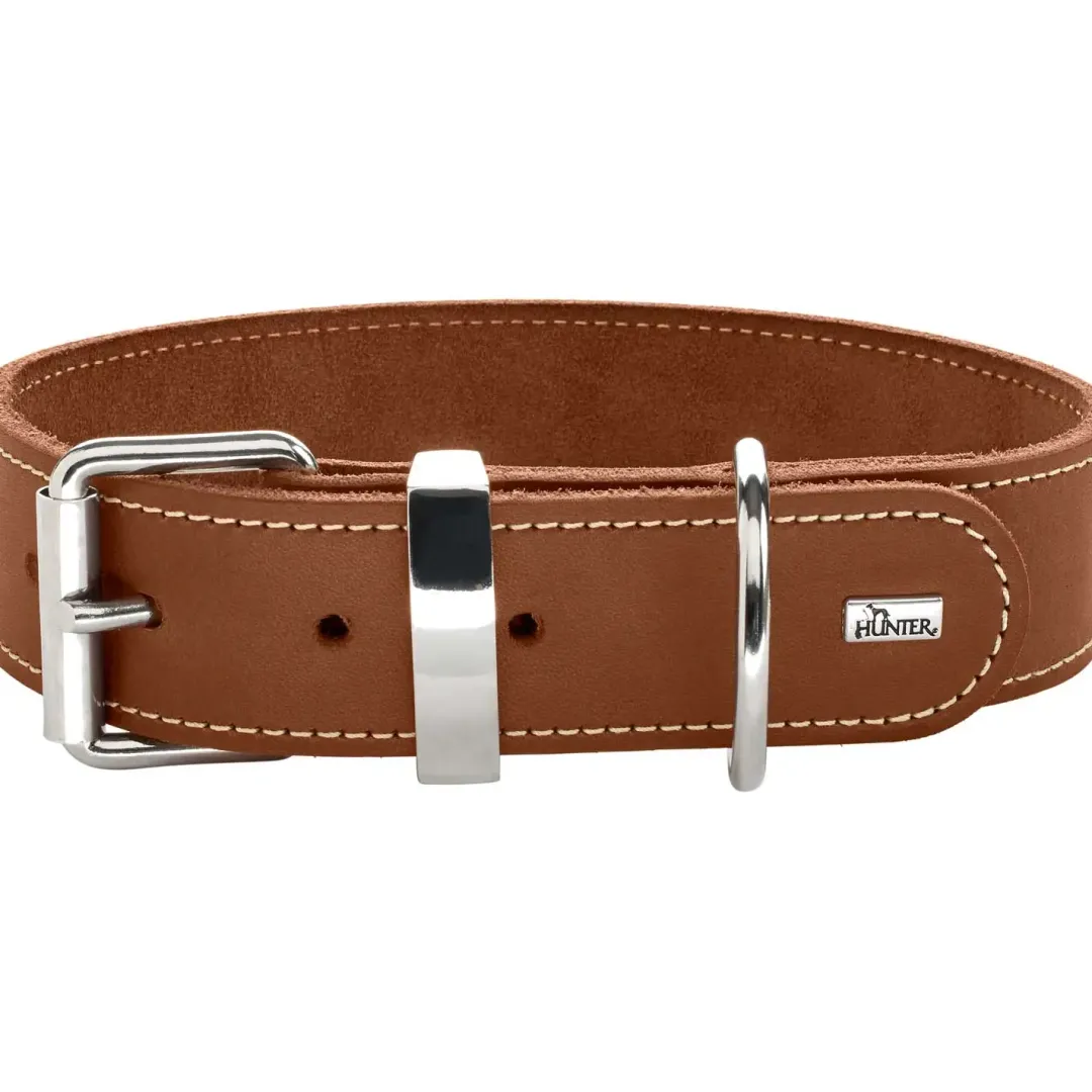 New Aalborg Special Hundehalsbånd 40 Cognac - 28-34 cm Hvalpehalsbånd - Bløde Og Sikre Halsbånd Med Perfekt Pasform Til Din Hvalp|Hundehalsbånd Med Stil - Komfort Og Sikkerhed Til Din Hund