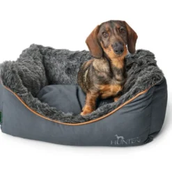 Hot Bergamo hundesofa 60x40 cm Antracit Hundesenge Og Kurve Til Hunde - Bløde Og Komfortable|Sovepladser Til Hvalpe - Hundesenge, Kølemåtter Og Trygge Hvilesteder