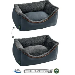 Hot Bergamo hundesofa 60x40 cm Antracit Hundesenge Og Kurve Til Hunde - Bløde Og Komfortable|Sovepladser Til Hvalpe - Hundesenge, Kølemåtter Og Trygge Hvilesteder