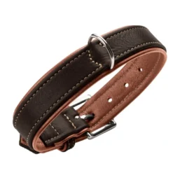 Outlet Canadian UP Hundehalsbånd Small 45 Cognac/Sort - 33-39 cm Hvalpehalsbånd - Bløde Og Sikre Halsbånd Med Perfekt Pasform Til Din Hvalp|Hundehalsbånd Med Stil - Komfort Og Sikkerhed Til Din Hund