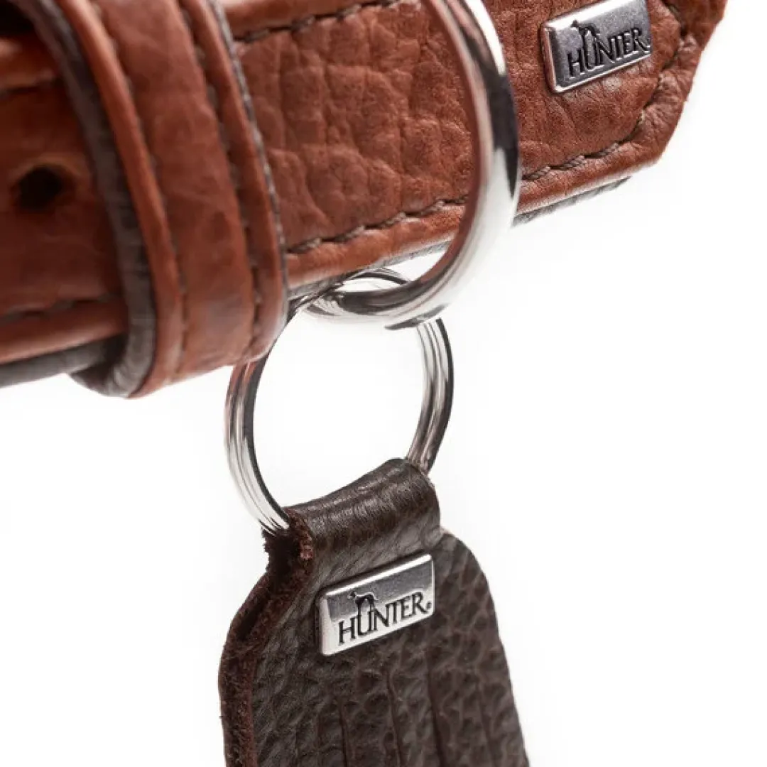 Outlet Cody 50 Cognac Mørkebrun hundehalsbånd - 37-43 cm Hvalpehalsbånd - Bløde Og Sikre Halsbånd Med Perfekt Pasform Til Din Hvalp|Hundehalsbånd Med Stil - Komfort Og Sikkerhed Til Din Hund