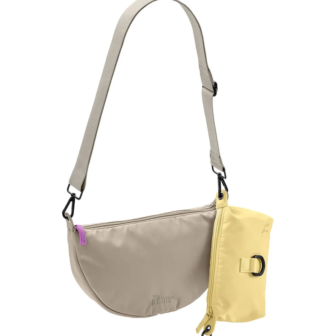 Outlet Crossbody taske Charlotte i grå Hunter Tasker I Læder|Tilbehør Til Hund - Alt Til En Glad Og Tryg Hverdag For Din Bedste Ven