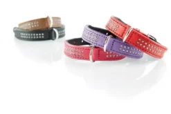 New Halsbånd Diamond Petit 42 Pink - 35-39 cm Hvalpehalsbånd - Bløde Og Sikre Halsbånd Med Perfekt Pasform Til Din Hvalp|Hundehalsbånd Med Stil - Komfort Og Sikkerhed Til Din Hund