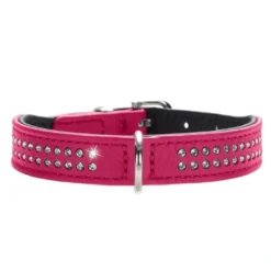 New Halsbånd Diamond Petit 30 Pink - 23-27 cm Hvalpehalsbånd - Bløde Og Sikre Halsbånd Med Perfekt Pasform Til Din Hvalp|Hundehalsbånd Med Stil - Komfort Og Sikkerhed Til Din Hund