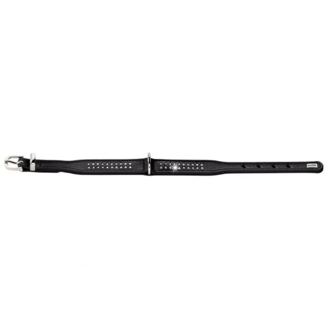 Hot Halsbånd Diamond Petit 30 Sort - 23-27 cm Hvalpehalsbånd - Bløde Og Sikre Halsbånd Med Perfekt Pasform Til Din Hvalp|Hundehalsbånd Med Stil - Komfort Og Sikkerhed Til Din Hund